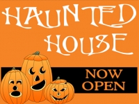 Haunted House Pumpkin Themed Yard Sign