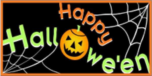 Happy Halloween Web/Pumpkin Themed Message Banner
