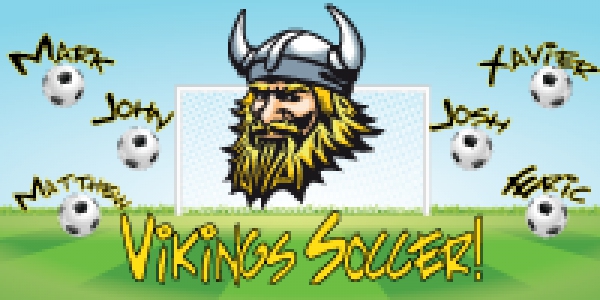 Vikings Team Soccer Spirit Banner