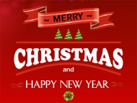 Merry Christmas / Happy New Year Yard Sign