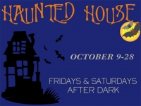 Haunted House Dark Themed Yard Sign