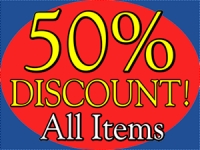50% Discount Message Yard Sign
