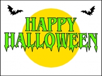 Happy Halloween Brightly Colored Message Yard Sign