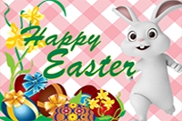 Happy Easter 3D Bunny Message Yard Sign