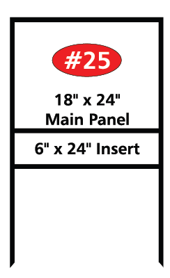 #25 Frame 18x24 Panel w/ Bottom 6x24 Rider