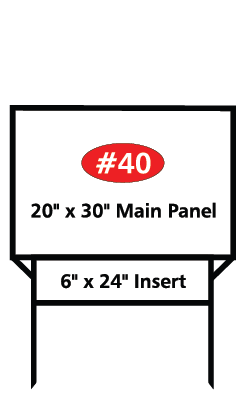 #40 Frame 20x30 Inch Panel w/ Bottom 6x24 Rider