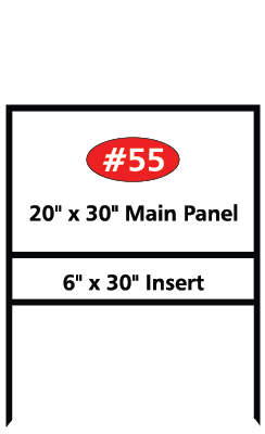 #55 Frame 20x30 In Panel w/ Bottom 6x30 Rider