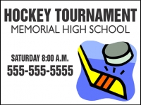 Hockey 01- Tournament Yard Sign Design
