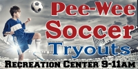 Soccer-05 Pee-wee Tryouts Banner Template