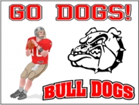 Football 02-  Bull Dogs Yard Sign