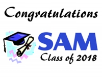 Graduation 02- Congrats Sam Yard Sign