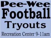 Football 03- PeeWee Tryouts Yard Sign