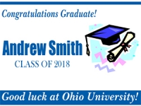 Graduation 04- Congrats Andrew Yard Sign