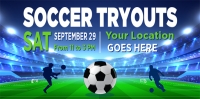 Soccer-06 Tryouts Banner Template