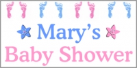 Baby Banner 01- Boy/Girl Shower Design