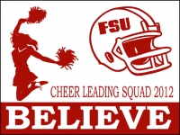 Cheerleading 01- Squad Believe Yard Sign